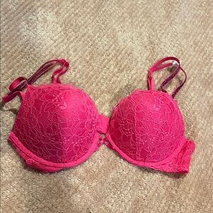 Victoria's Secret Hot Pink Lace Bra